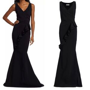 Chiara Boni Le petite Robe Keke Ruffle Jersey Mermaid Gown NEW! With tags!